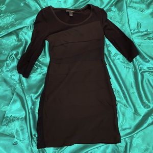 Knit Body Con dress with Chiffon Wraps